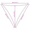 vidaXL Triangular Oxford Fabric Sail Shade 3x3x3 m Yellow - Image 42 of 45