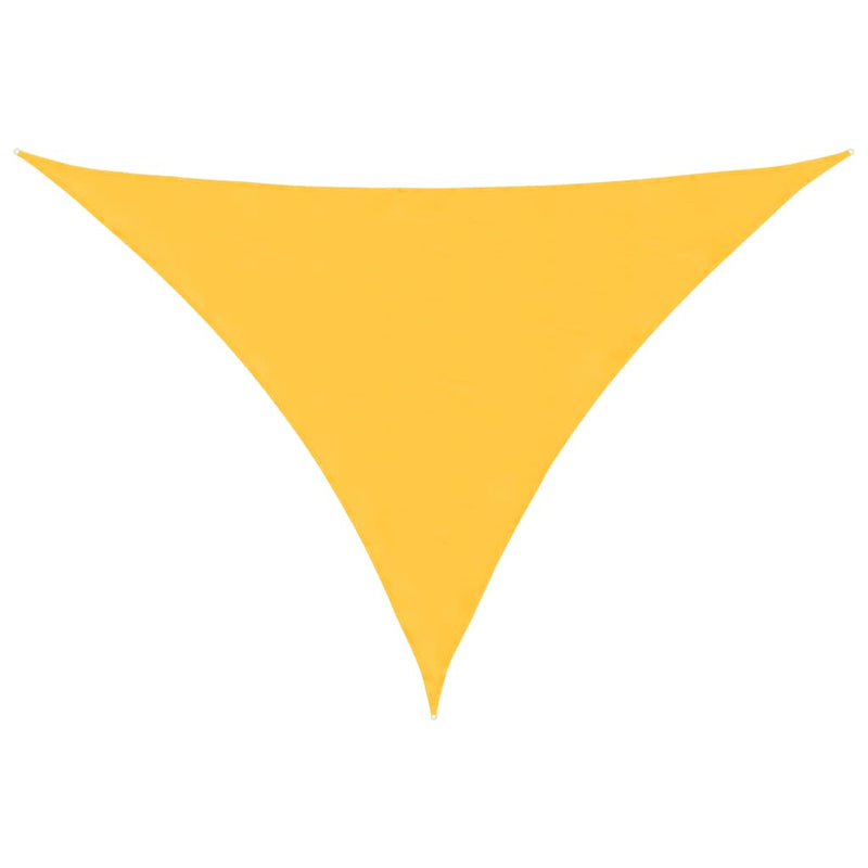 vidaXL Triangular Oxford Fabric Sail Shade 3x3x3 m Yellow - Image 7 of 45