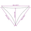 vidaXL Triangular Oxford Shade Sail 4x5x5 m Yellow - Image 26 of 27