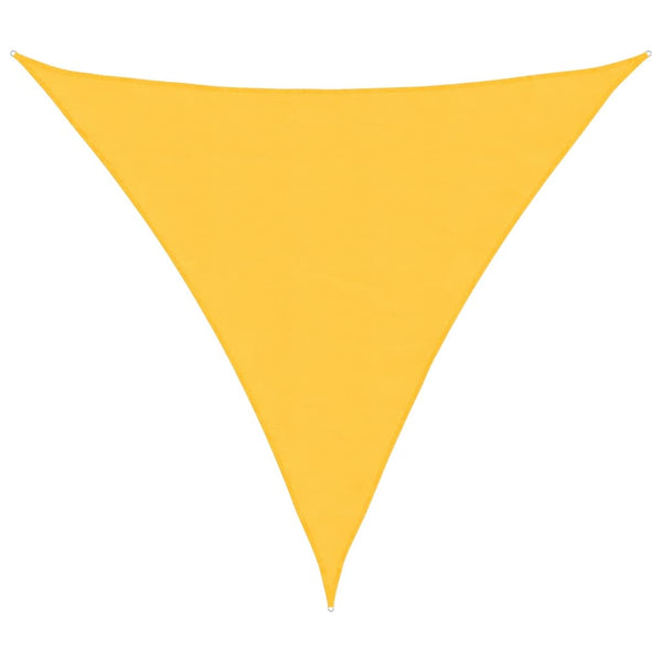 Parasole a Vela in Tessuto Oxford Triangolare 6x6x6 m Giallo - immagine 2 | SolPatio
