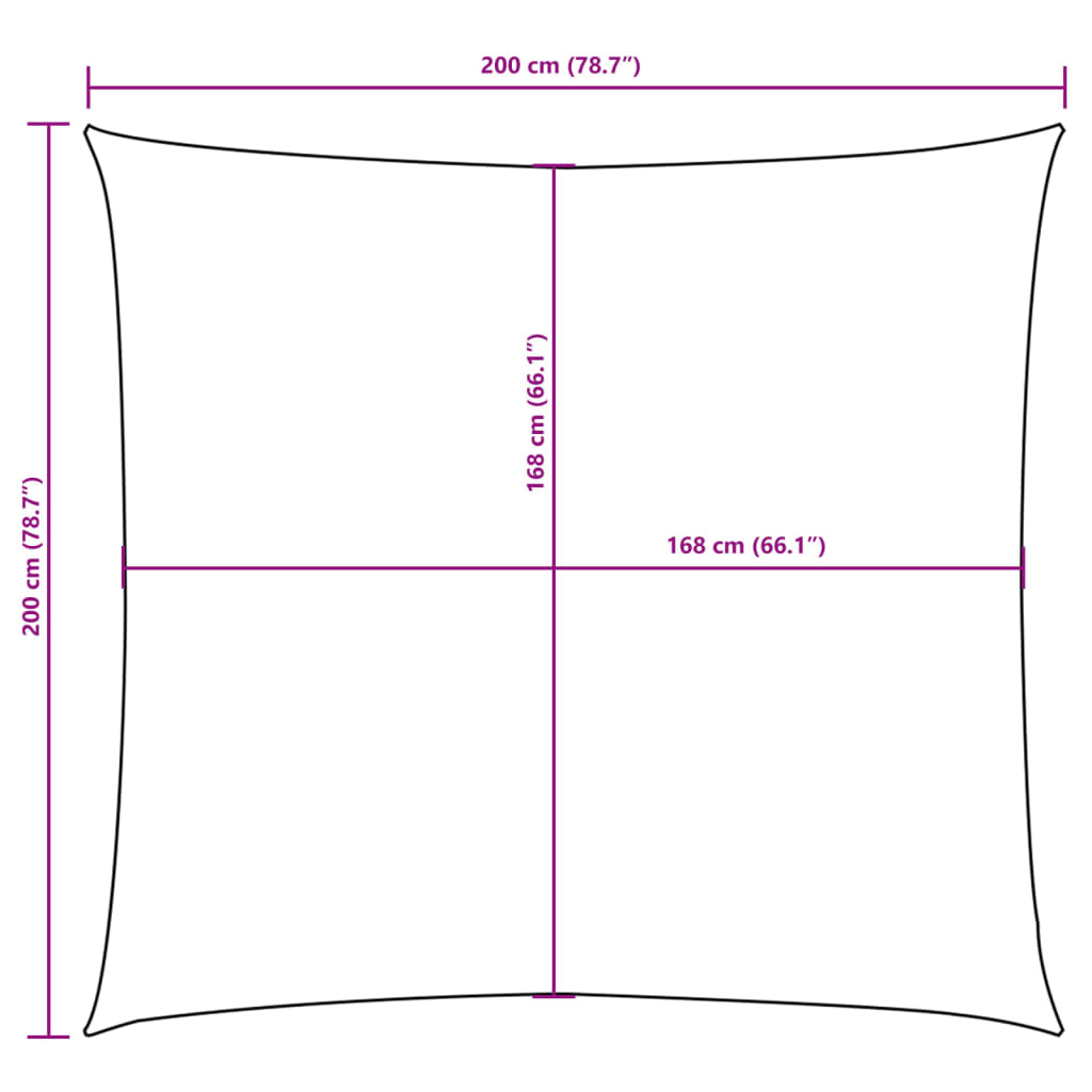 vidaXL Toldo vela cuadrado de tela Oxford 2x2 m Rojo - Image 26 of 27