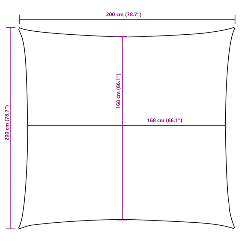 vidaXL Toldo vela cuadrado de tela Oxford 2x2 m Rojo - Image 26 of 27