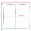 vidaXL Square Sun Shade Sail, 3.6x3.6 m, Oxford Fabric, Red - Image 17 of 18