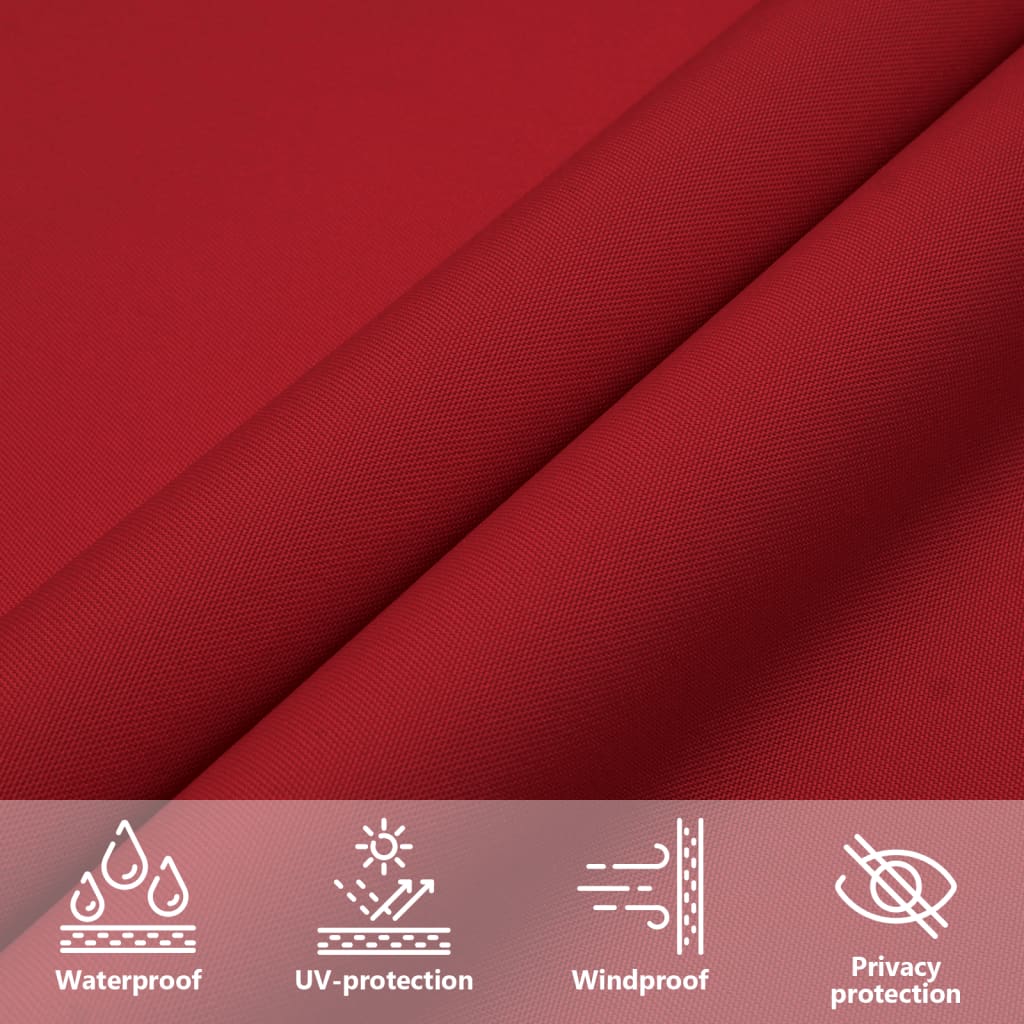 vidaXL Square Sun Shade Sail, 3.6x3.6 m, Oxford Fabric, Red - Image 13 of 18