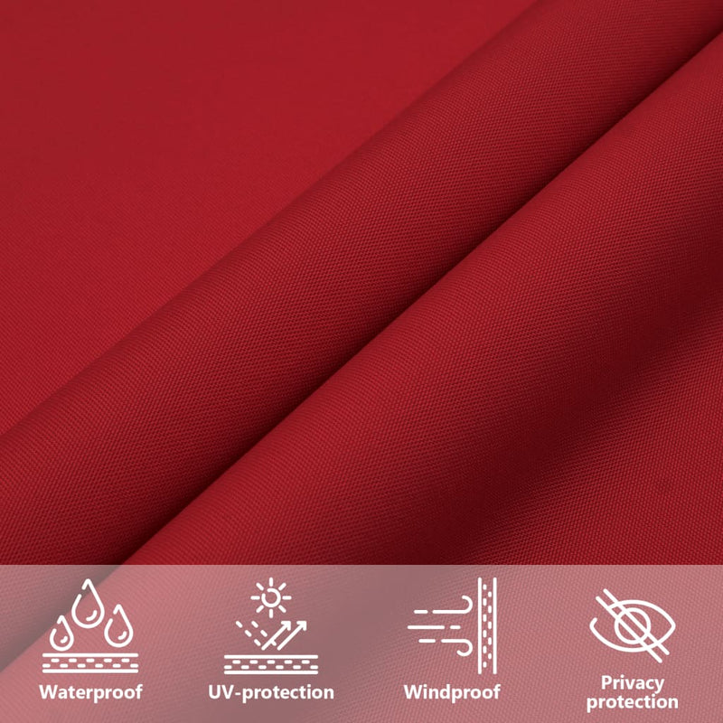vidaXL Square Sun Shade Sail, 3.6x3.6 m, Oxford Fabric, Red - Image 13 of 18
