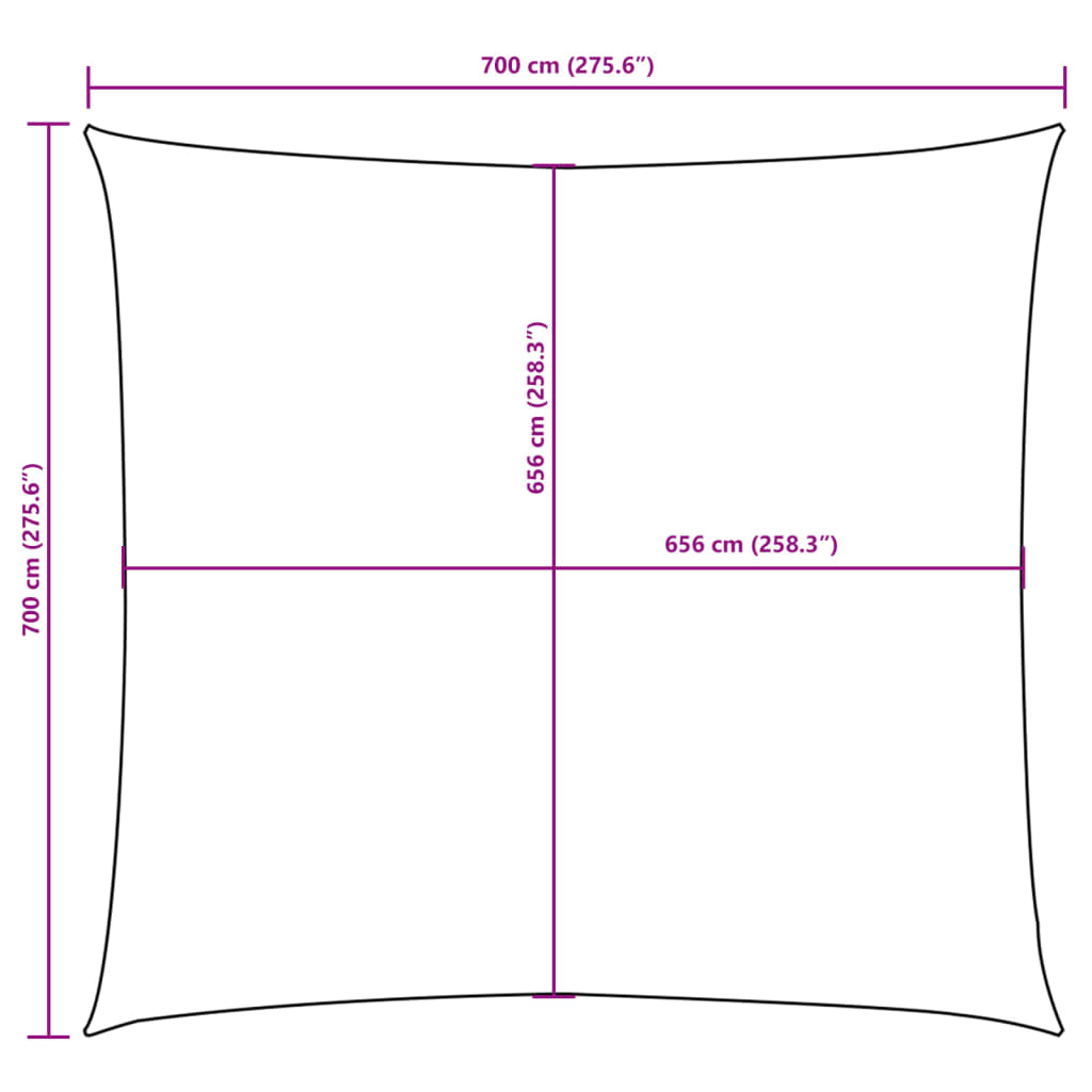 vidaXL Toldo de Vela de Tela Oxford 7 x 7 m Rojo - Image 18 of 18