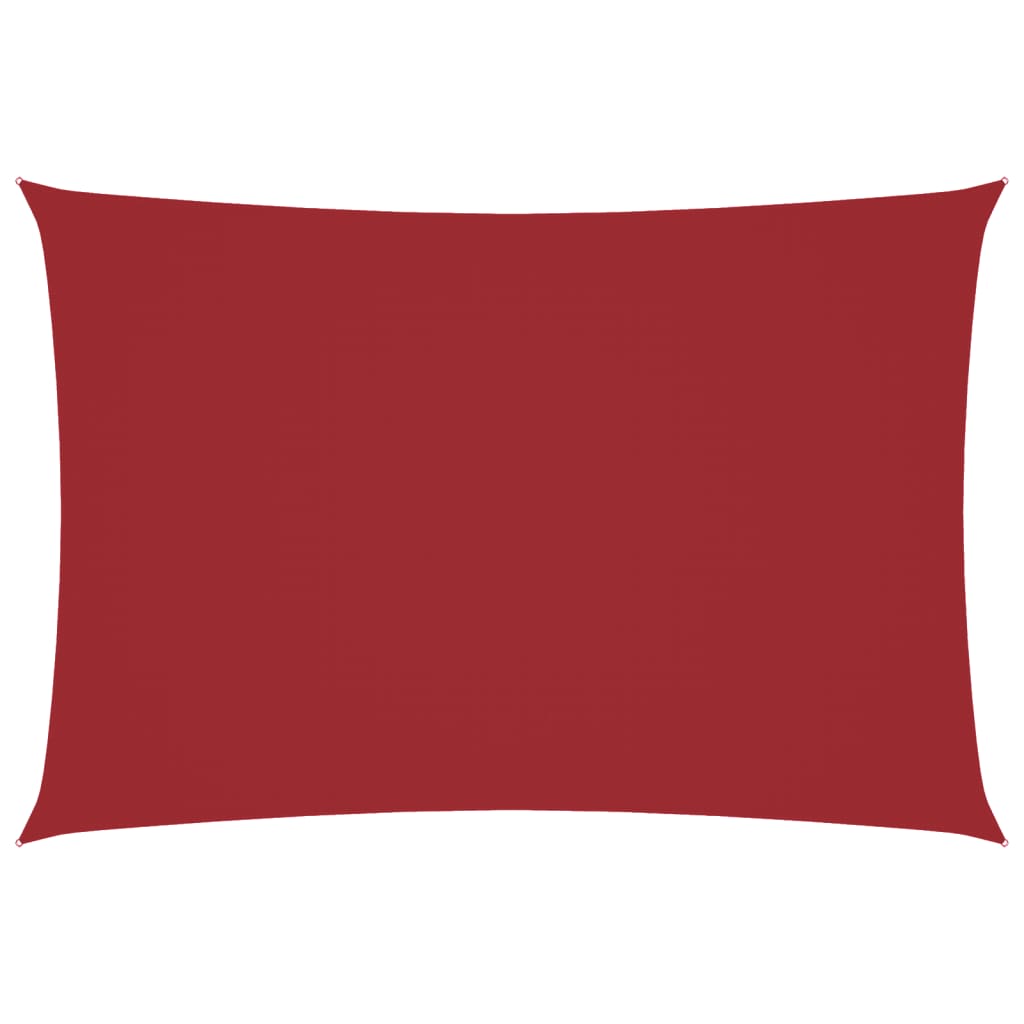 vidaXL Parasole a Vela Oxford Rettangolare 2,5x4,5 m Rosso - Image 2 of 9