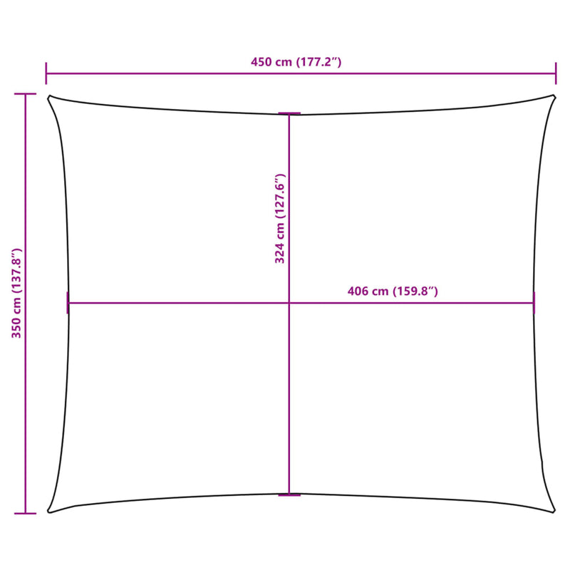 vidaXL Rectangular Sun Sail PU-Coated Oxford Fabric 3.5x4.5 m Red - Image 9 of 9