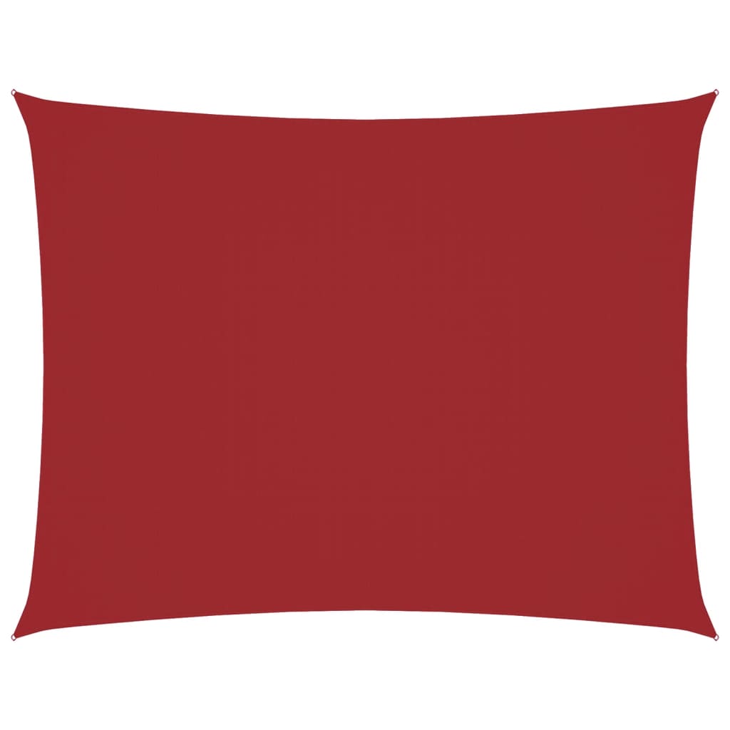 vidaXL 4x6 m Rectangular Sail Shade, PU-Coated Oxford, Red - Image 5 of 27