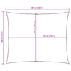 vidaXL 4x6 m Rectangular Sail Shade, PU-Coated Oxford, Red - Image 25 of 27