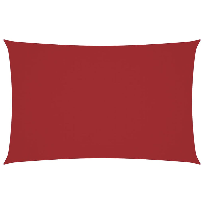 vidaXL 4x6 m Rectangular Sail Shade, PU-Coated Oxford, Red - Image 6 of 27