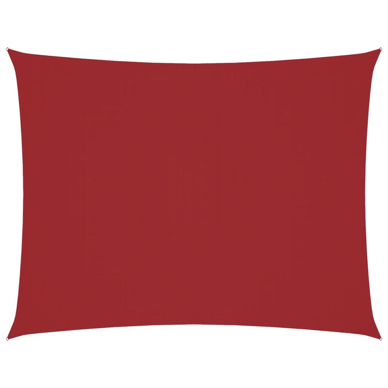 vidaXL Rectangular Shade Sail Oxford Fabric 5x7m Red - Image 2 of 9