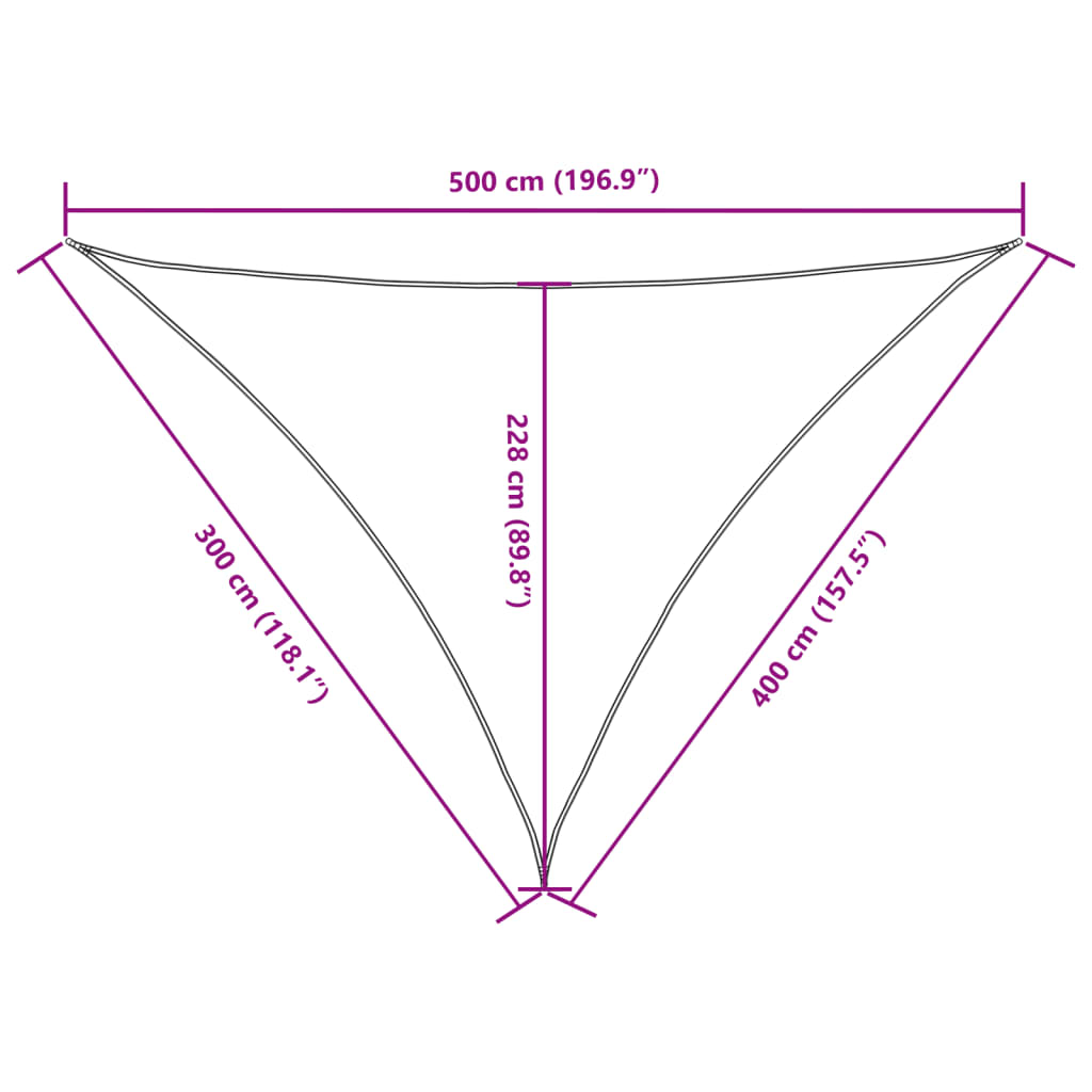 Parasole a Vela in Tessuto Oxford 3×4×5 m Rosso - Image 26 of 40
