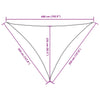vidaXL Triangular Shade Sail PU-Coated Oxford Fabric 3.5x3.5x4.9 m Red - Image 9 of 9
