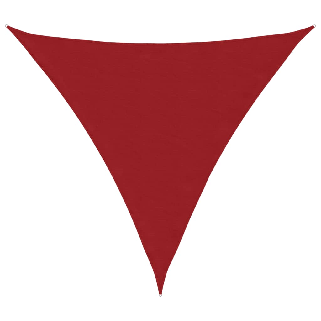 vidaXL Parasole a Vela Oxford Triangolare 5x5x5 m Rosso - Image 2 of 9
