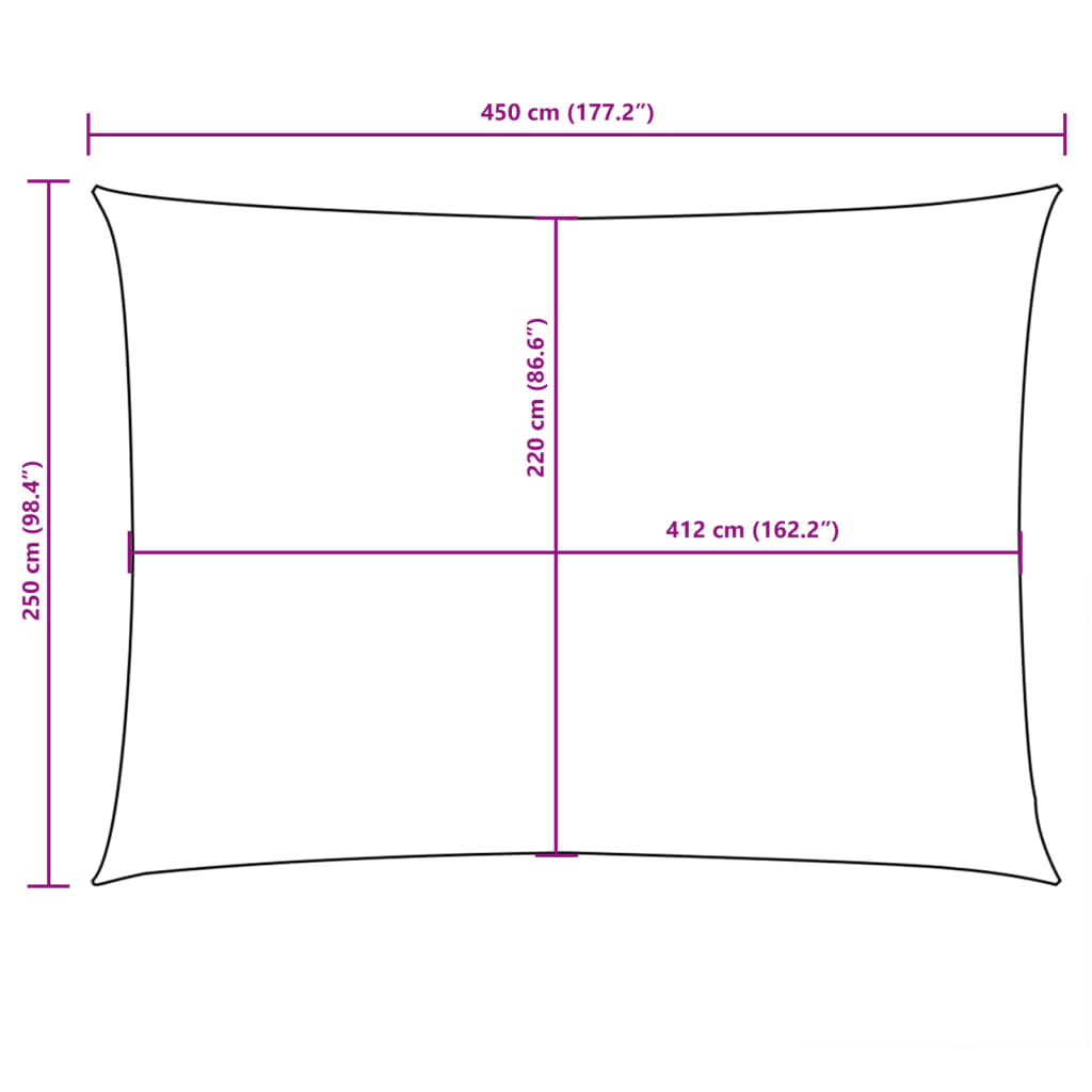 Parasole a Vela Oxford Rettangolare 2,5×4,5 m Arancione - Image 20 of 30