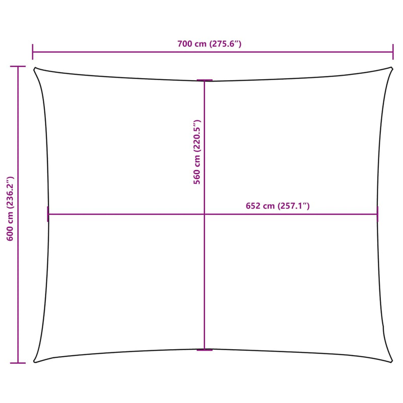 Parasole a Vela in Tessuto Oxford 6×7 m Arancione - Image 24 of 40