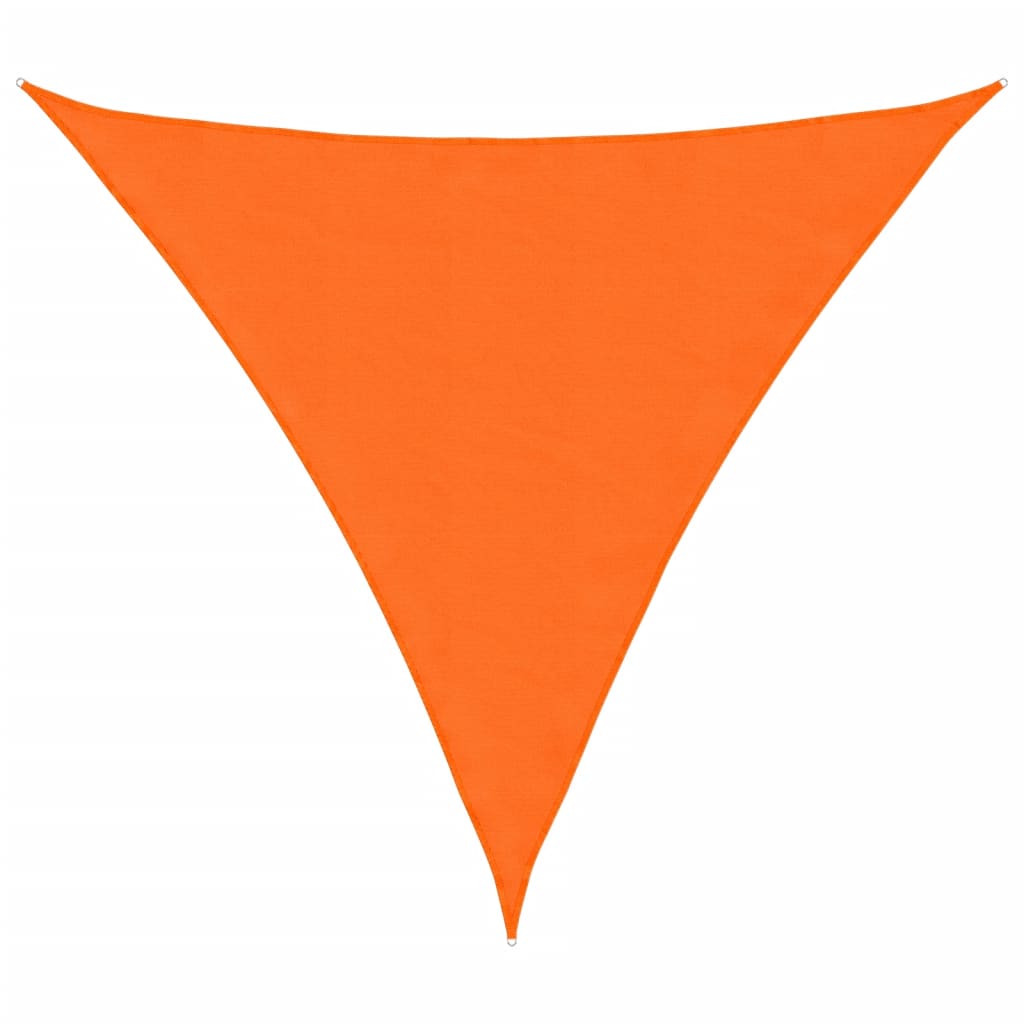 vidaXL 3x3x3 m Triangular PU Coated Oxford Fabric Sun Shade Sail, Orange - Image 8 of 36