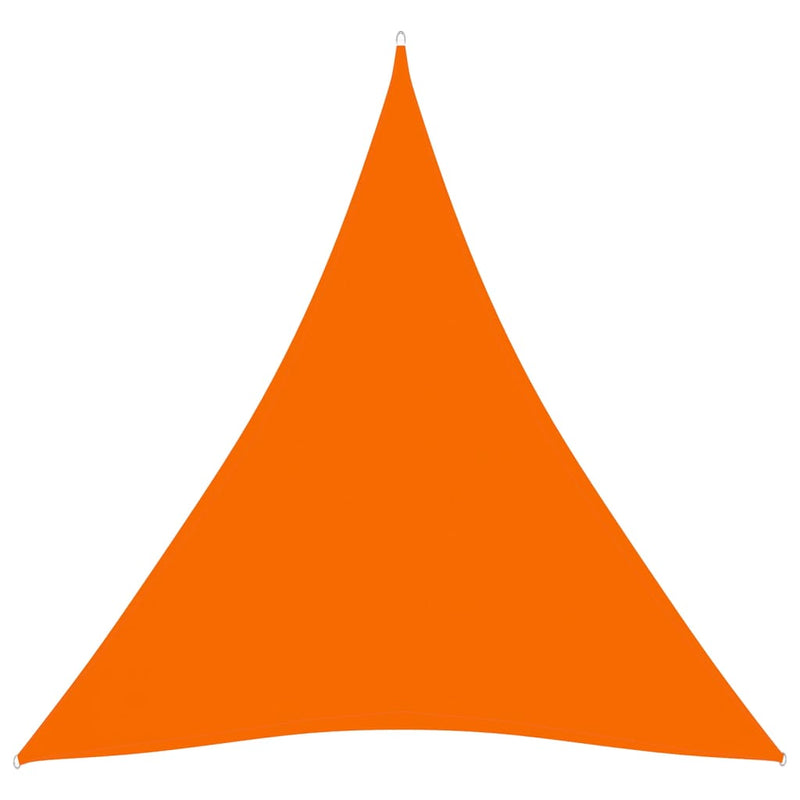 vidaXL 3x3x3 m Triangular PU Coated Oxford Fabric Sun Shade Sail, Orange - Image 6 of 36