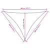 vidaXL 3x3x3 m Triangular PU Coated Oxford Fabric Sun Shade Sail, Orange - Image 33 of 36