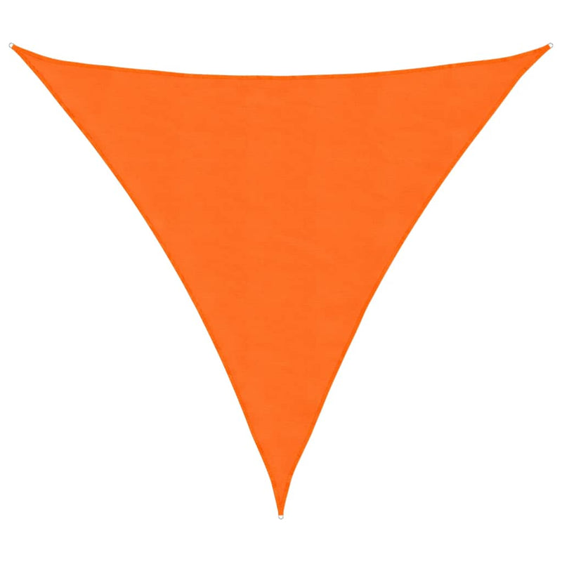 vidaXL Triangular Sun Shade Sail, PU Coated Oxford Fabric, 3.5x3.5x4.9 m, Orange - Image 4 of 18