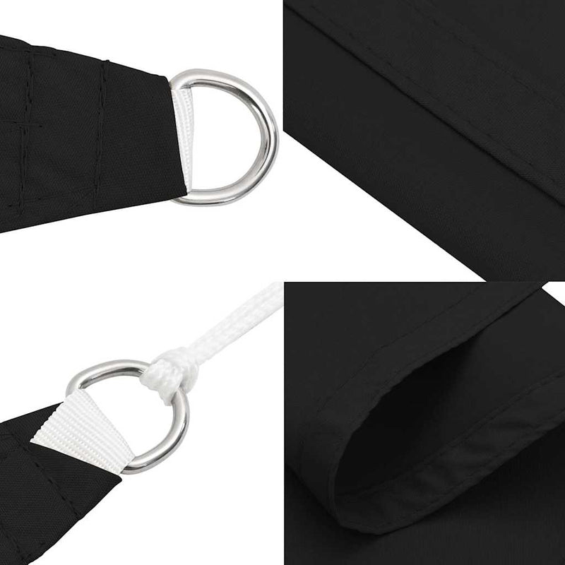 vidaXL Vela de Sombra Cuadrada de Tejido Oxford 2 x 2 m Negra - Image 18 of 27