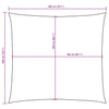 vidaXL Vela de Sombra Cuadrada de Tejido Oxford 2 x 2 m Negra - Image 25 of 27