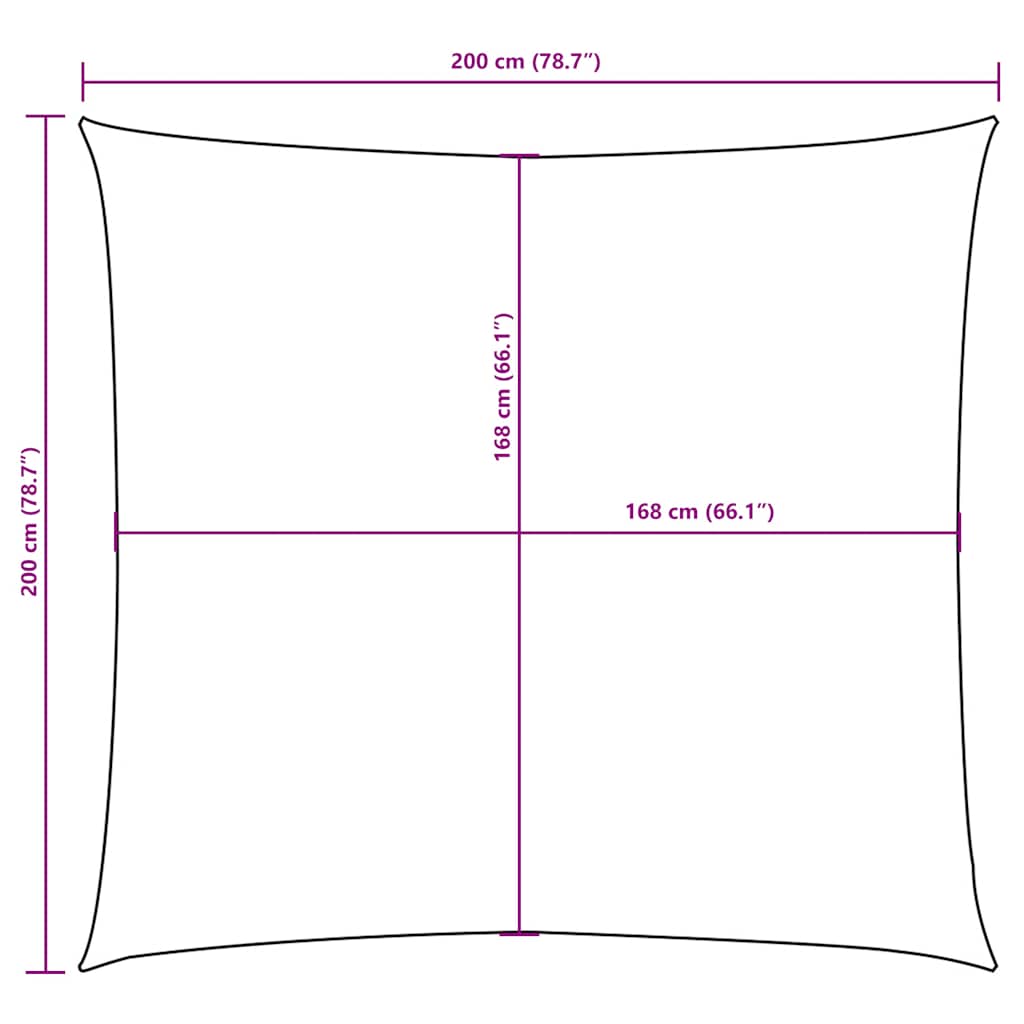 vidaXL Vela de Sombra Cuadrada de Tejido Oxford 2 x 2 m Negra - Image 25 of 27
