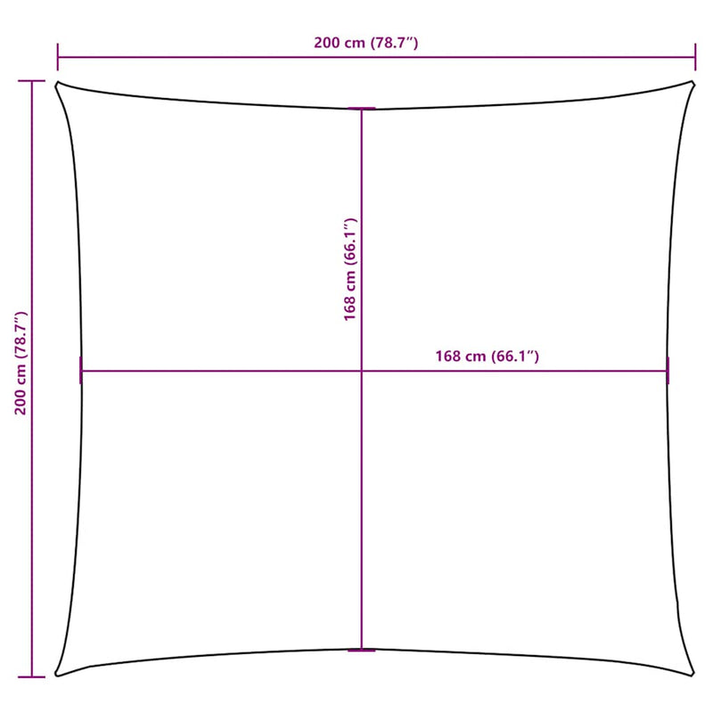 vidaXL Vela de Sombra Cuadrada de Tejido Oxford 2 x 2 m Negra - Image 25 of 27