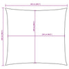 vidaXL Toldo vela cuadrado de tela Oxford 2,5x2,5 m Negro - Image 9 of 9