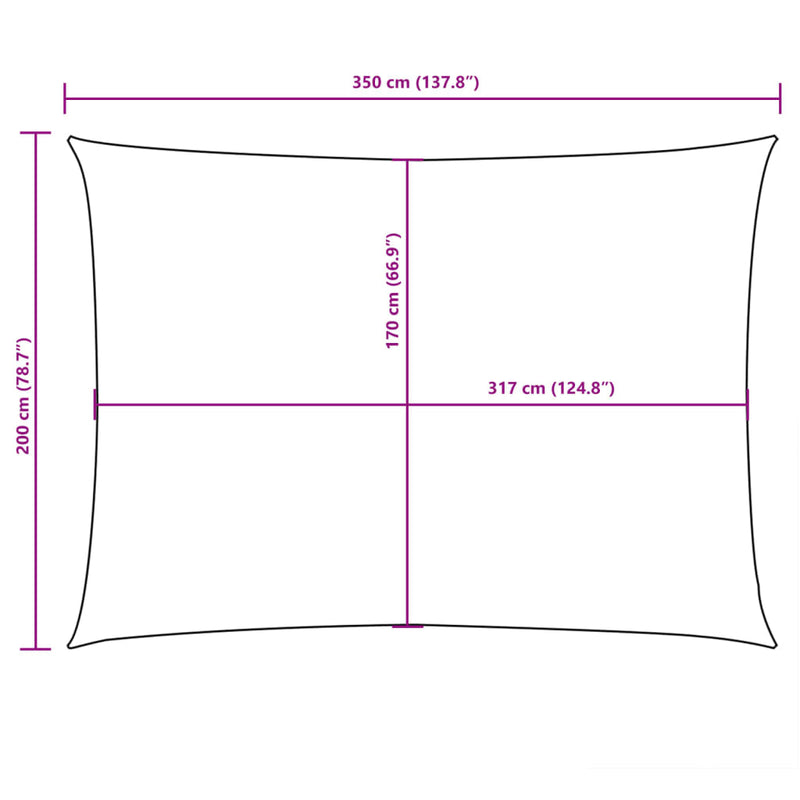 vidaXL Rectangular Oxford Sail Shade 2 x 3.5 m Black - Image 103 of 108