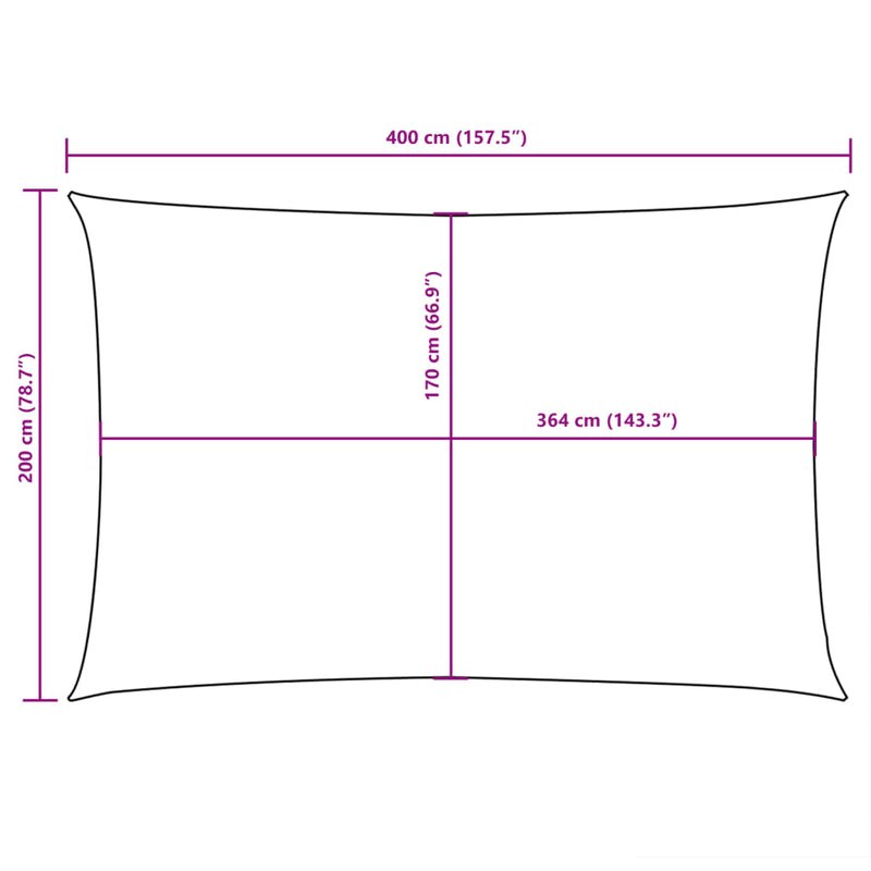 vidaXL Rectangular Oxford Sail Shade 2x3 m Black - Image 130 of 135