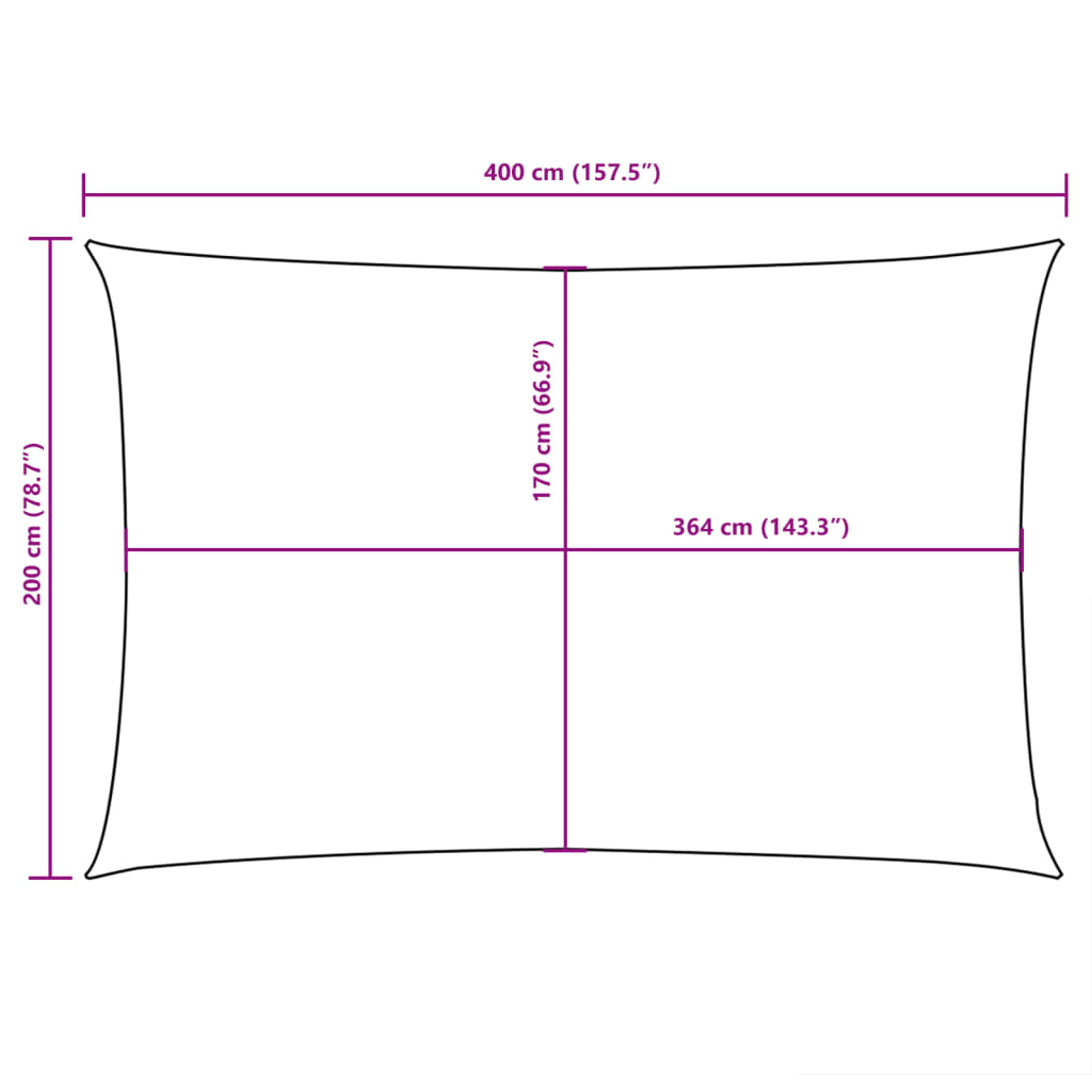 vidaXL Rectangular Oxford Sail Shade 2 x 3.5 m Black - Image 104 of 108