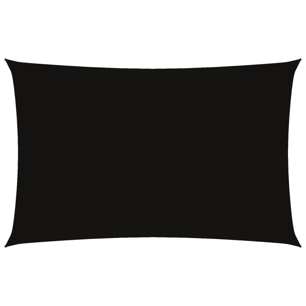 Parasole a Vela Oxford PU Rettangolare 2×5 m Nero - Image 2 of 9