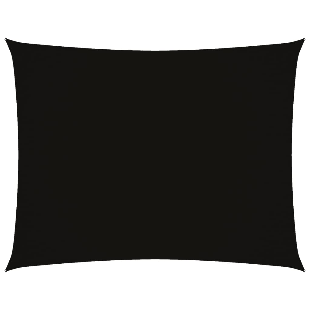 vidaXL Oxford Fabric Rectangular Shade Sail 3.5x4.5 m Black - Image 8 of 45