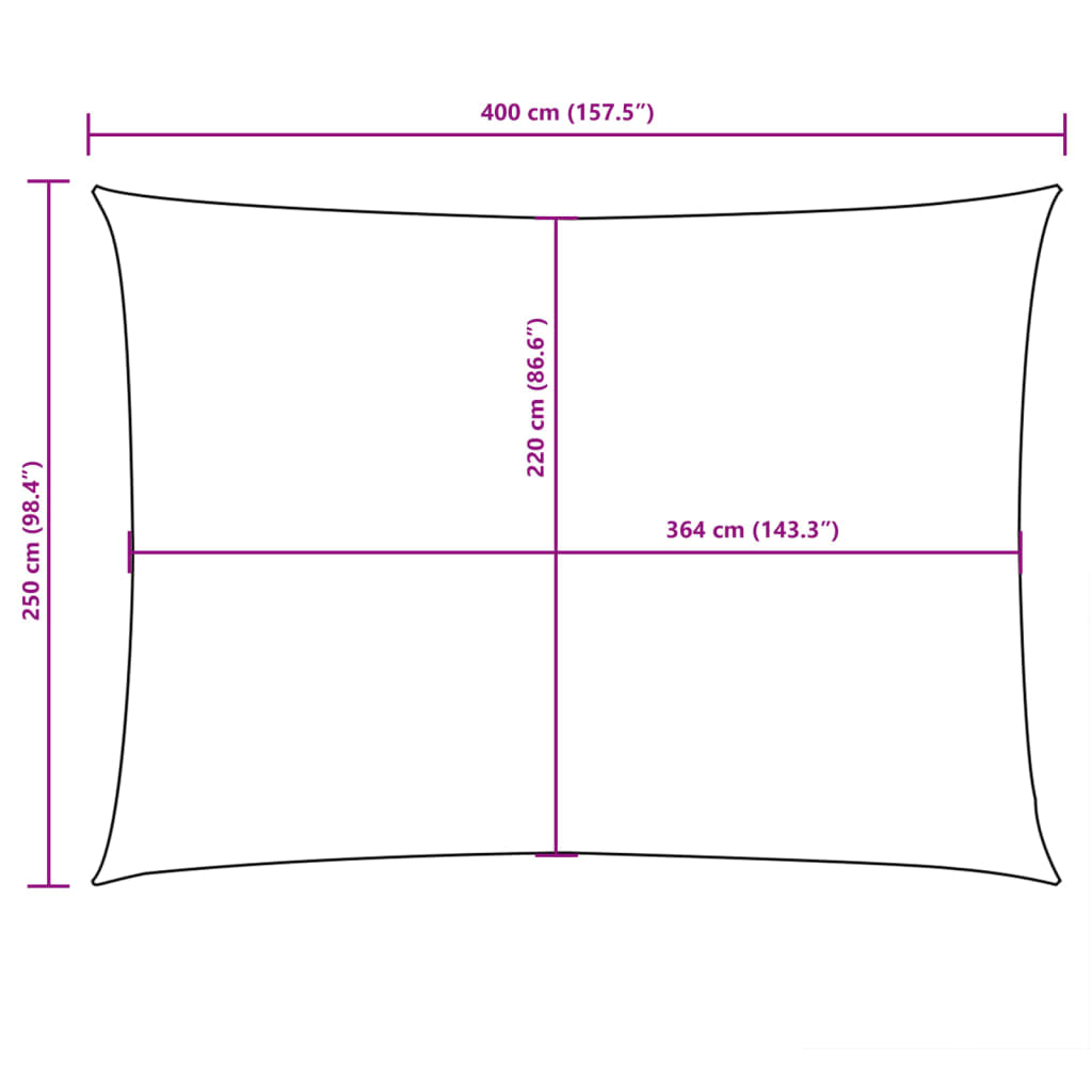 Toldo vela vidaXL de tejido Oxford 2x2,5 m Negro - Image 108 of 108