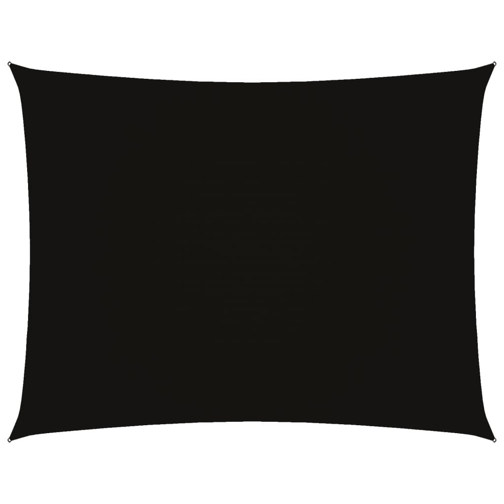 vidaXL Rectangular 3x4 m Black PU Coated Oxford Fabric Shade Sail - Image 17 of 81