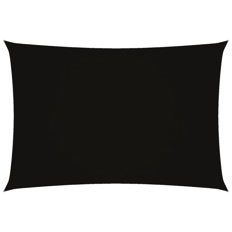 vidaXL Rectangular 3x4 m Black PU Coated Oxford Fabric Shade Sail - Image 10 of 81