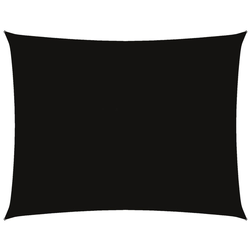 vidaXL Rectangular 3x4 m Black PU Coated Oxford Fabric Shade Sail - Image 14 of 81