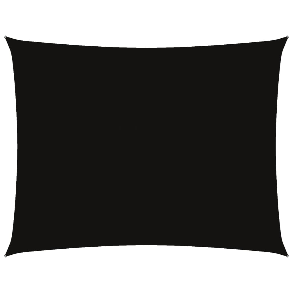 vidaXL Oxford Fabric Rectangular Shade Sail 3.5x4.5 m Black - Image 7 of 45