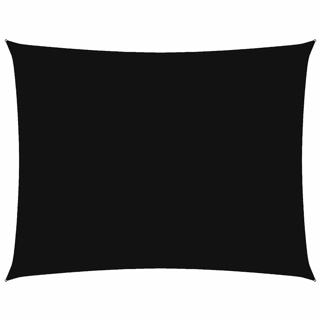 vidaXL Oxford Fabric Rectangular Shade Sail 3.5x4.5 m Black - Image 10 of 45