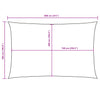 vidaXL Rectangular Oxford Sail Shade 2 x 3.5 m Black - Image 98 of 108