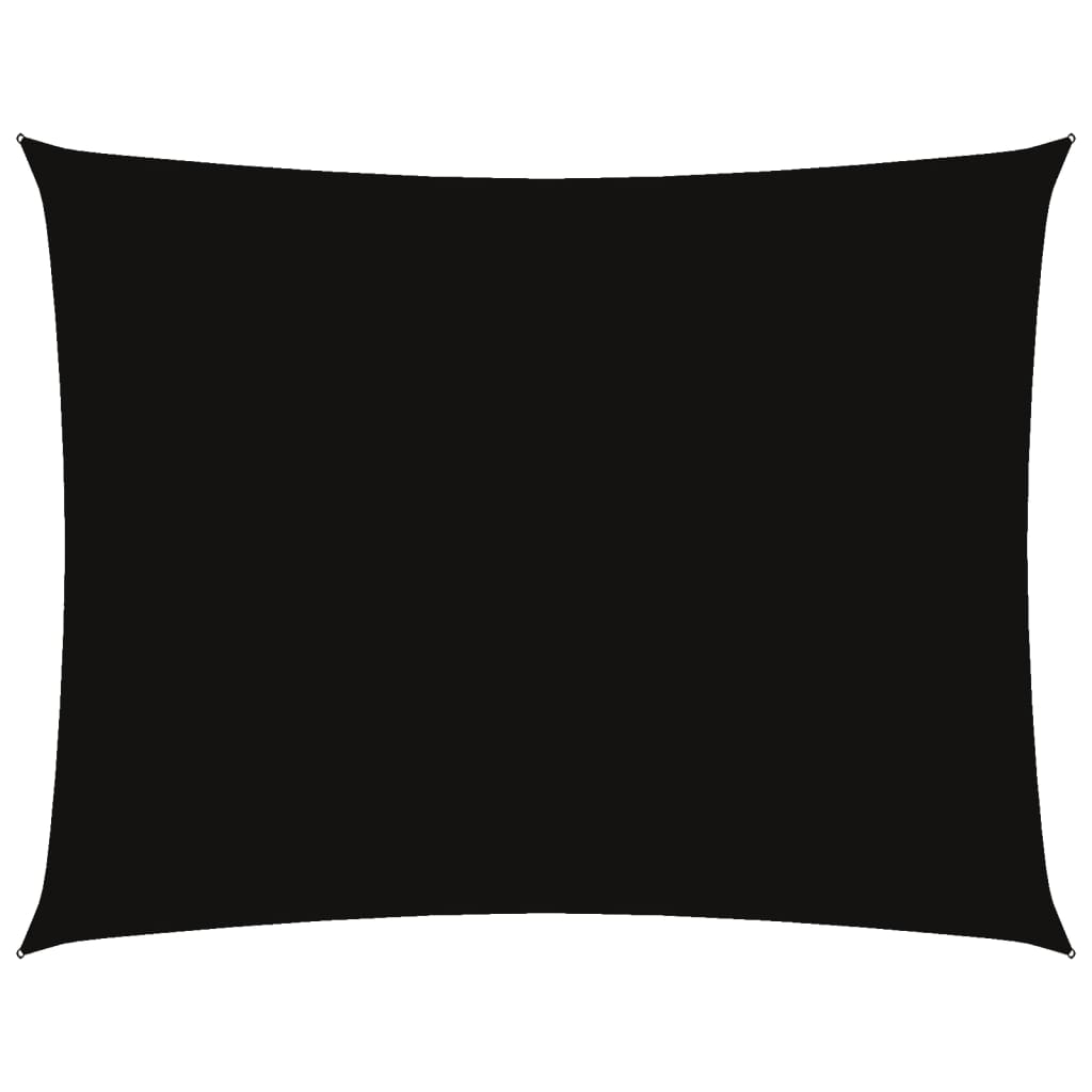 vidaXL Rectangular 3x4 m Black PU Coated Oxford Fabric Shade Sail - Image 11 of 81