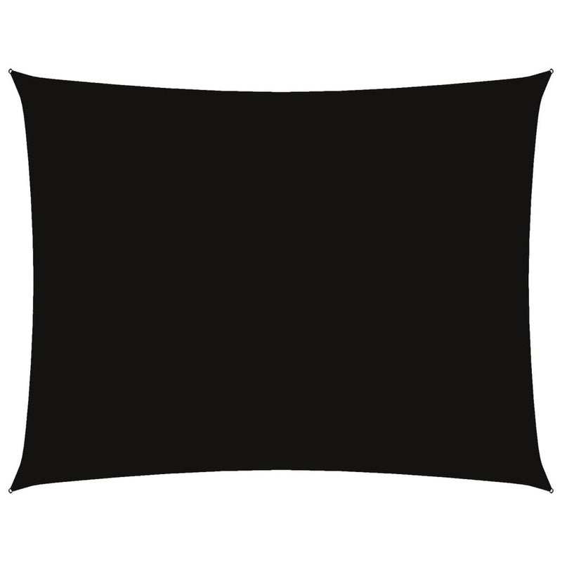 vidaXL Rectangular 3x4 m Black PU Coated Oxford Fabric Shade Sail - Image 16 of 81