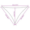 Toldo de Vela Triangular vidaXL en Tejido Oxford 2,5x2,5x3,5 m Negro - Image 9 of 9
