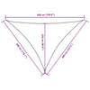 vidaXL Oxford Triangular Sail Shade 3x4x5 m Black - Image 34 of 36
