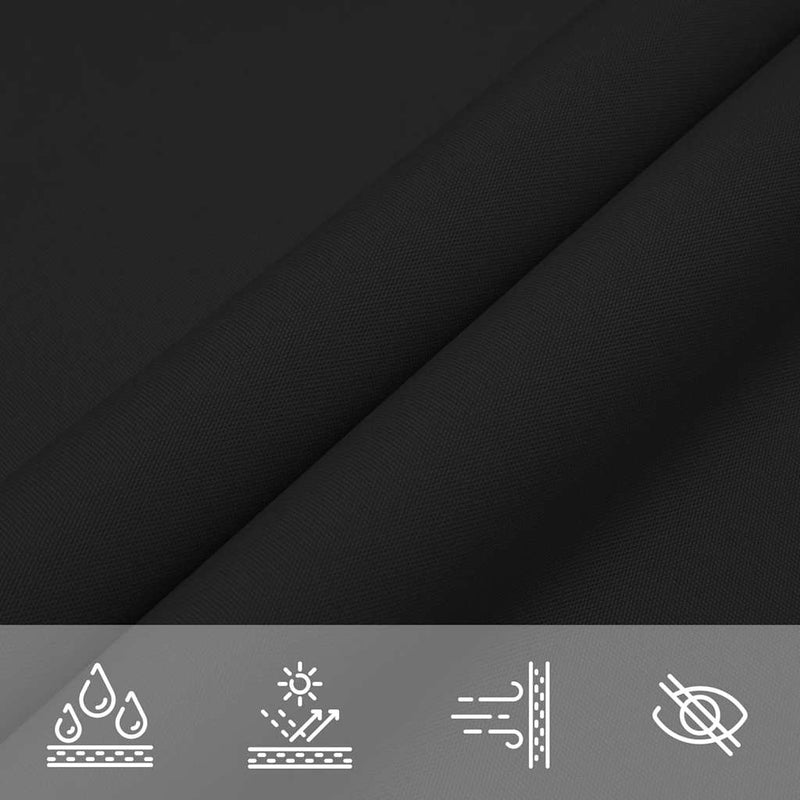 vidaXL Toldo de vela triangular de tela Oxford recubierta de PU 3x4x4 m Negro - Image 6 of 9