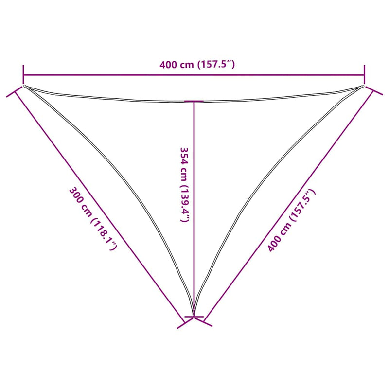 vidaXL Oxford Triangular Sail Shade 3x4x5 m Black - Image 36 of 36
