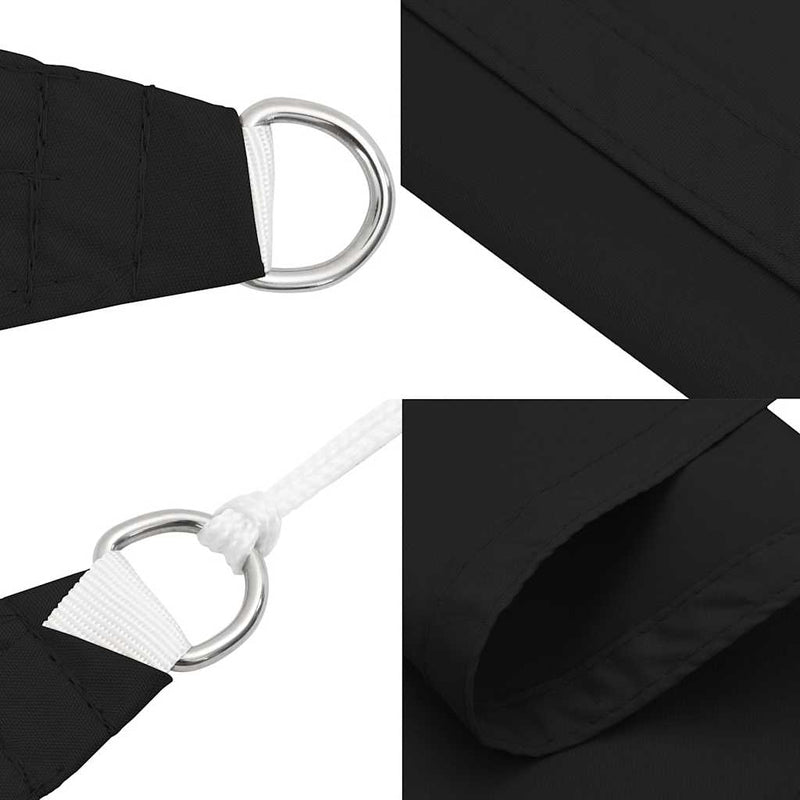 vidaXL Toldo vela triangular Oxford 3,5x3,5x4,9 m Negro - Image 15 of 27