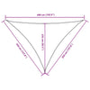 vidaXL Toldo vela triangular Oxford 3,5x3,5x4,9 m Negro - Image 25 of 27